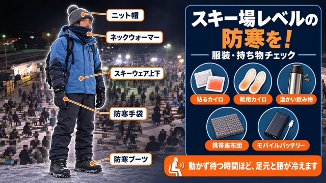 北見厳寒の焼き肉まつりにおすすめの服装と防寒用の持ち物